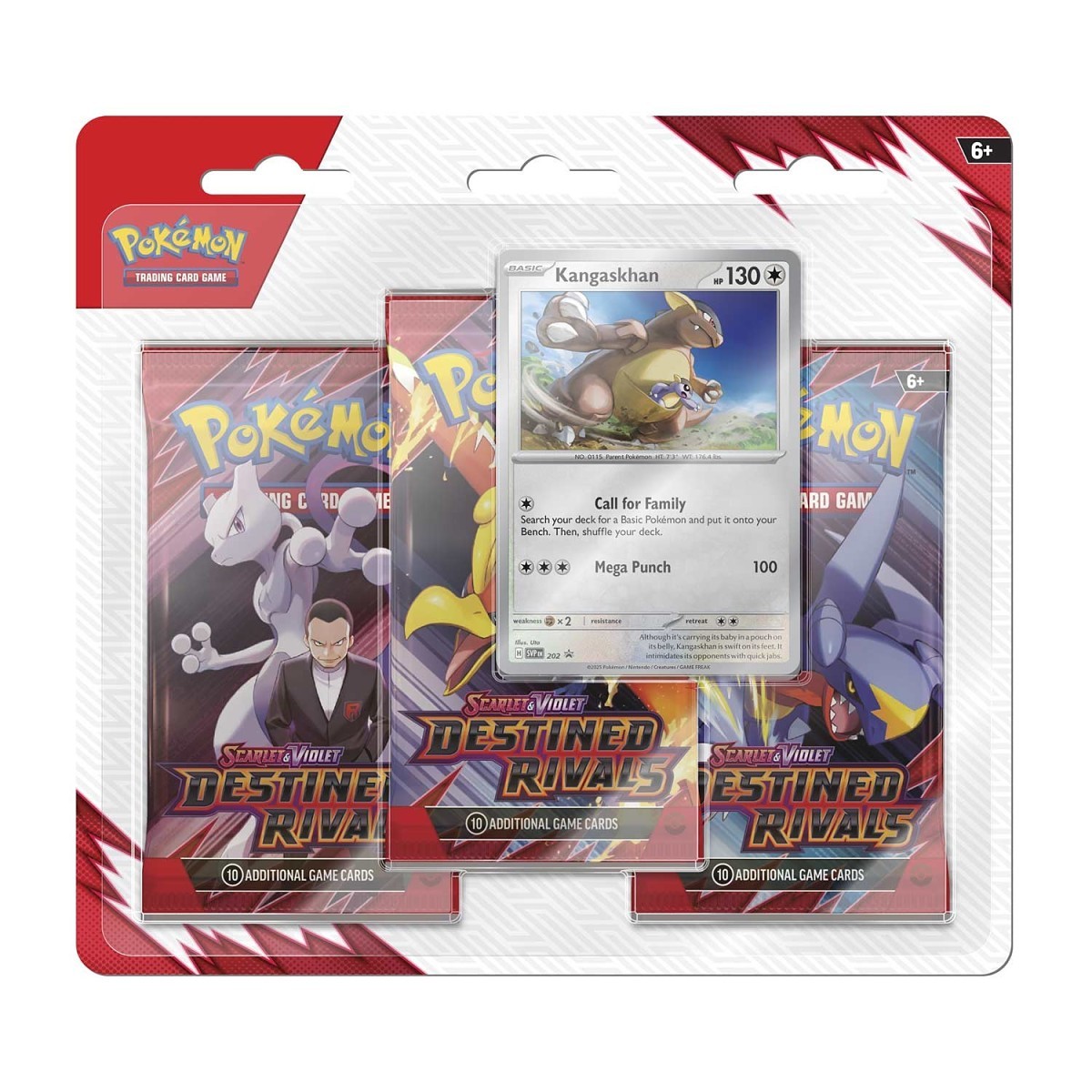 Scarlet & Violet - Destined Rivals 3 Booster Packs & Kangaskhan Promo Card